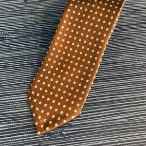 Robert Talbott Brown Cream Dotted Seven Fold Tie